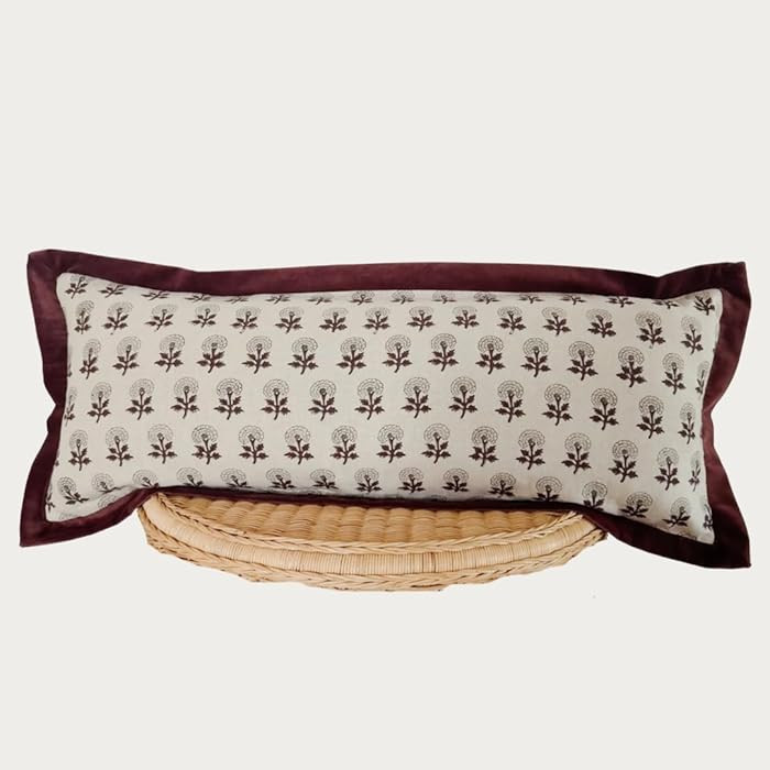 Palm & Loom 100% Cotton Linen - Long Lumbar Cushion Cover - Jama Decorative Throw Pillow Case wit... | Amazon (US)