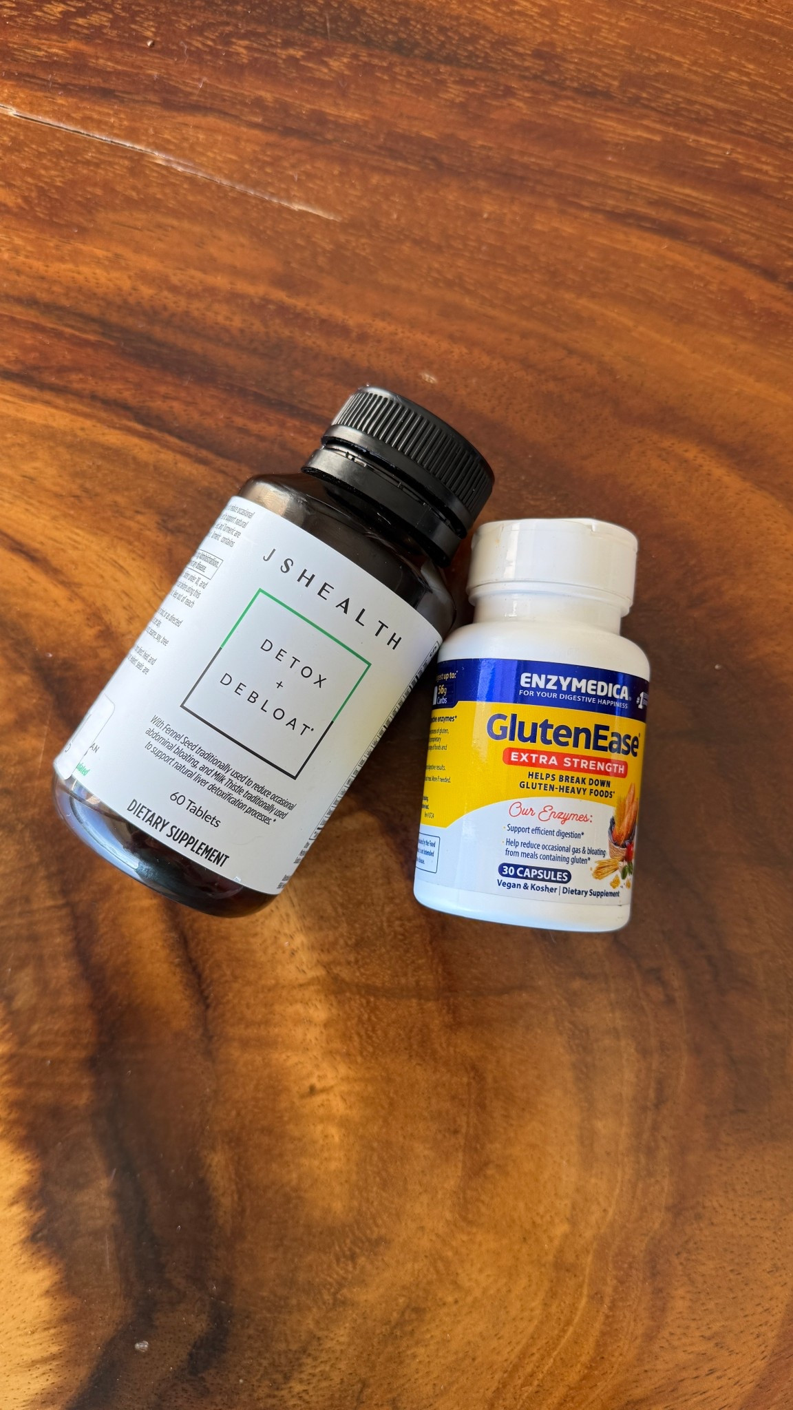 If you’re sensitive to gluten but still want to enjoy the pasta, pizza, & pastries, these are the two products I never travel without. I take Enzymedica GlutenEase before meals when I know gluten might sneak in, & JSHealth Detox + Debloat afterwards to help reduce bloating and support digestion.  

 #LTKdayinmylife #LTKselfcare #LTKfoodie