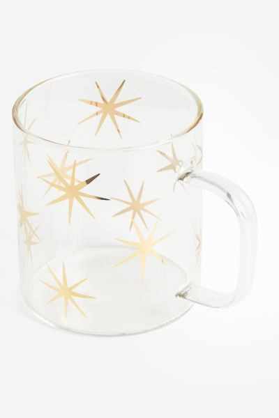 Glass Mug - Transparent/stars - Home All | H&M US | H&M (US + CA)