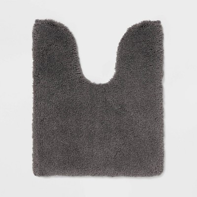 Spa Plush Contour Bath Rug Dark Gray - Threshold™: Machine Washable, Tufted Polyester, Latex Ba... | Target