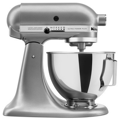 KitchenAid Ultra Power Plus 4.5qt Tilt-Head Stand Mixer Light Silver - KSM96: 10 Speeds, Safety Lock, Dishwasher-Safe Parts | Target