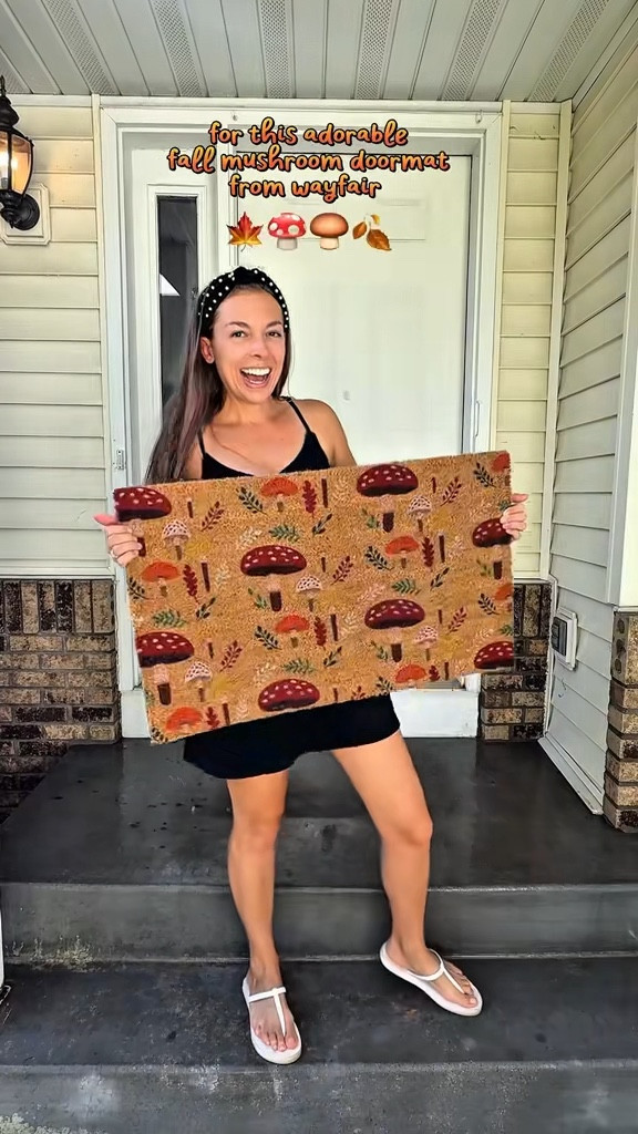 If you’re looking for the perfect fall decor and haven’t started with your door mat, here’s an adorable one to snag before they sell out at @wayfair I love the little fall mushroom mat 🥺🫶🏽🙌🏽 #wintheseason #wayfair #falldecorating #falldecor #mushrooms #falldoormat #doormat #wayfairfinds 

#LTKFindsUnder50 #LTKFamily #LTKHome