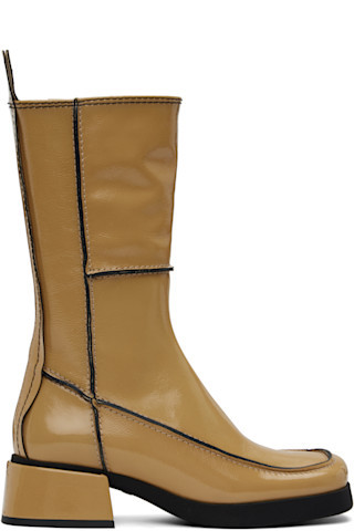 Beige Alzira Boots | SSENSE