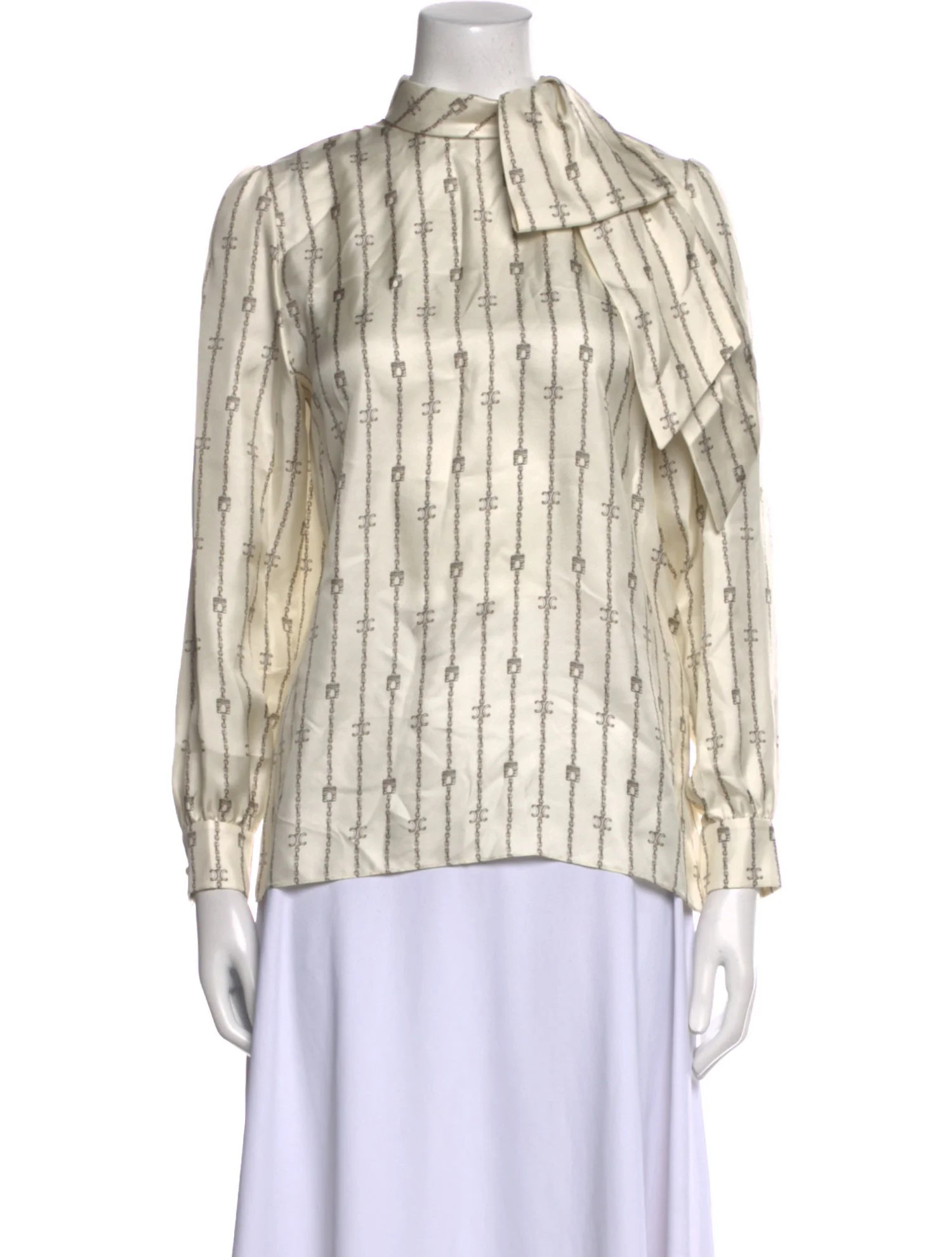 Silk Printed Button-Up Top w/ Tags | The RealReal