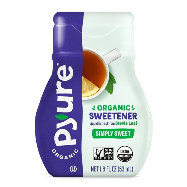 PyurePyure Organic Liquid Stevia Extract Sweetener, Simply Sweet, Sugar Substitute, 200 Servings ... | Walmart (US)
