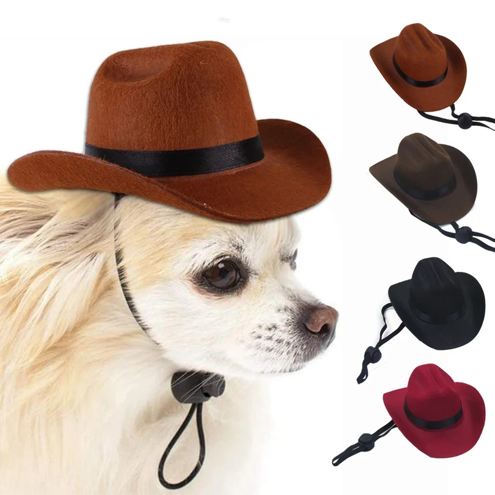 Pet Dog Cat Western Cowboy Hat, Funny Pet Hat, Adorable Puppy Kitten Decoration, Adjustable Pet H... | Walmart (US)