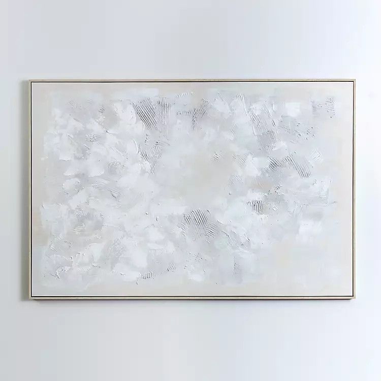 Abstract White Framed Canvas Art Print | Kirkland's Home