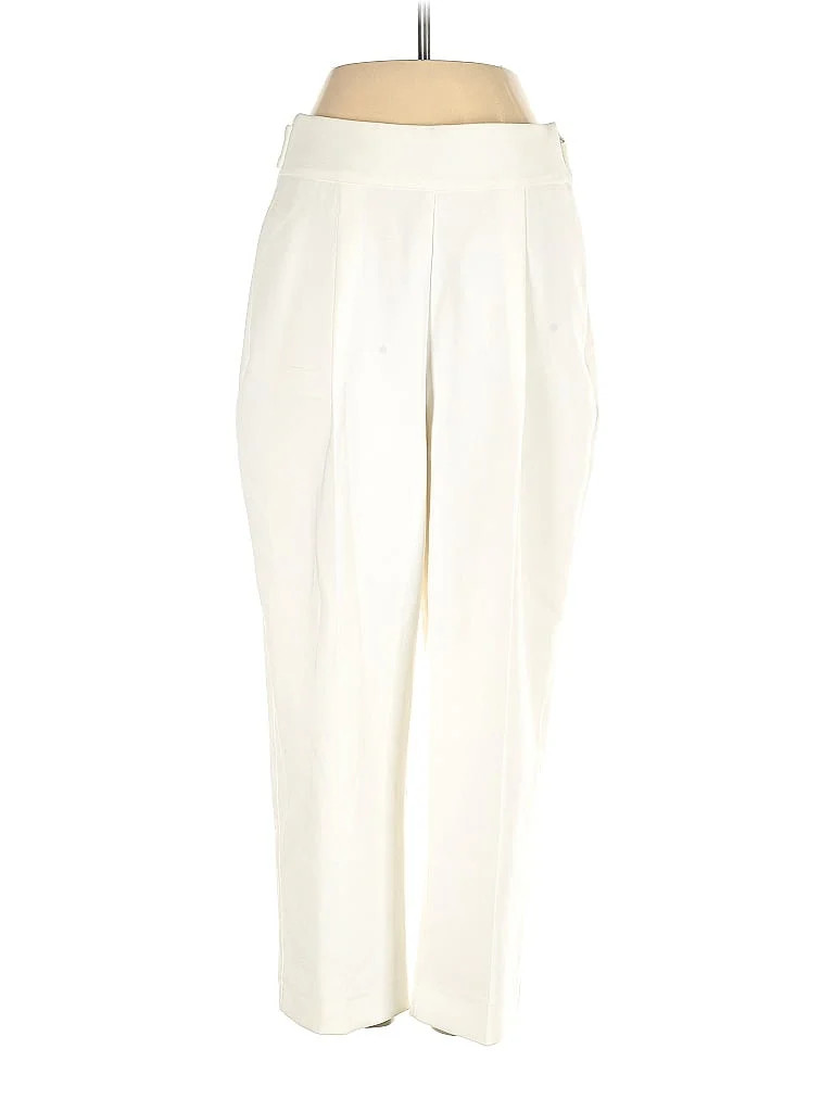 Zara Basic Dress Pants - High Rise: Ivory Bottoms - Size Small | ThredUp