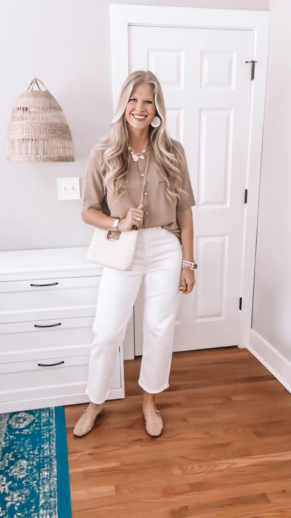 This outfit combo is 👏🏼 The white jeans are my all-time favorite pair and have the perfect amount of stretch, and the top has the prettiest gold buttons!

Wearing size medium in the top and size 27 in the jeans!

#amazondeals #amazonmusthave #momstyle #casualoutfitideas #casualoutfits 

#LTKWorkwear #LTKootd #LTKTall
