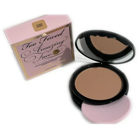 Too Faced Amazing Face Foundation Pressed Powder Compact - Warm Honey 0.32 oz/9g | Walmart (US)