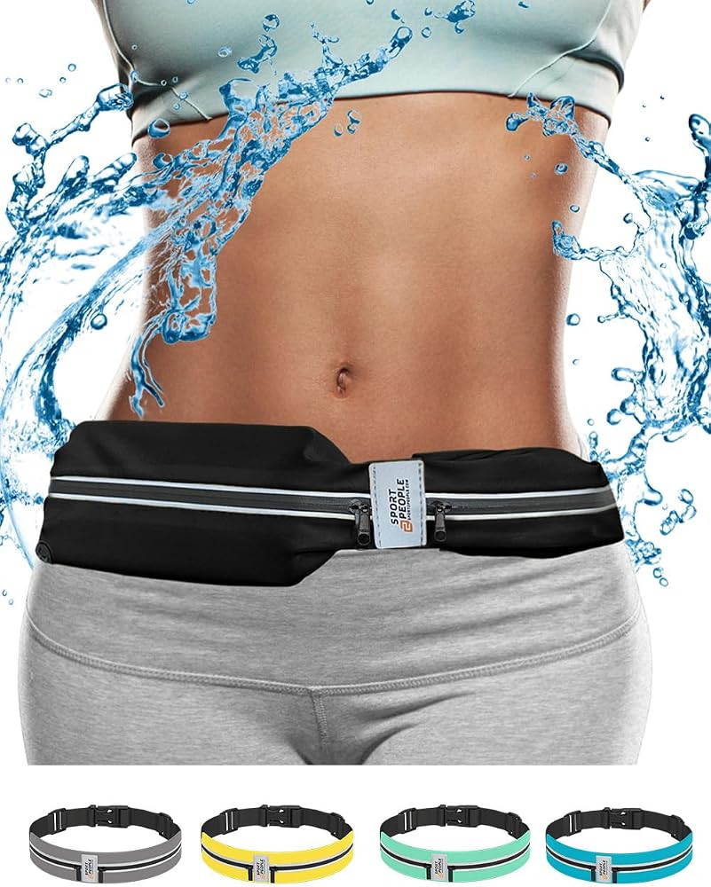 Water-Resistant Running Belt for Women and Men, with 2 Pockets Running Waist Belt to Store Your P... | Amazon (US)