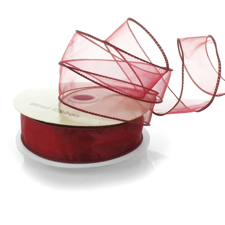 Ribbon Traditions 1.5" Wired Sheer Organza Ribbon | Walmart (US)