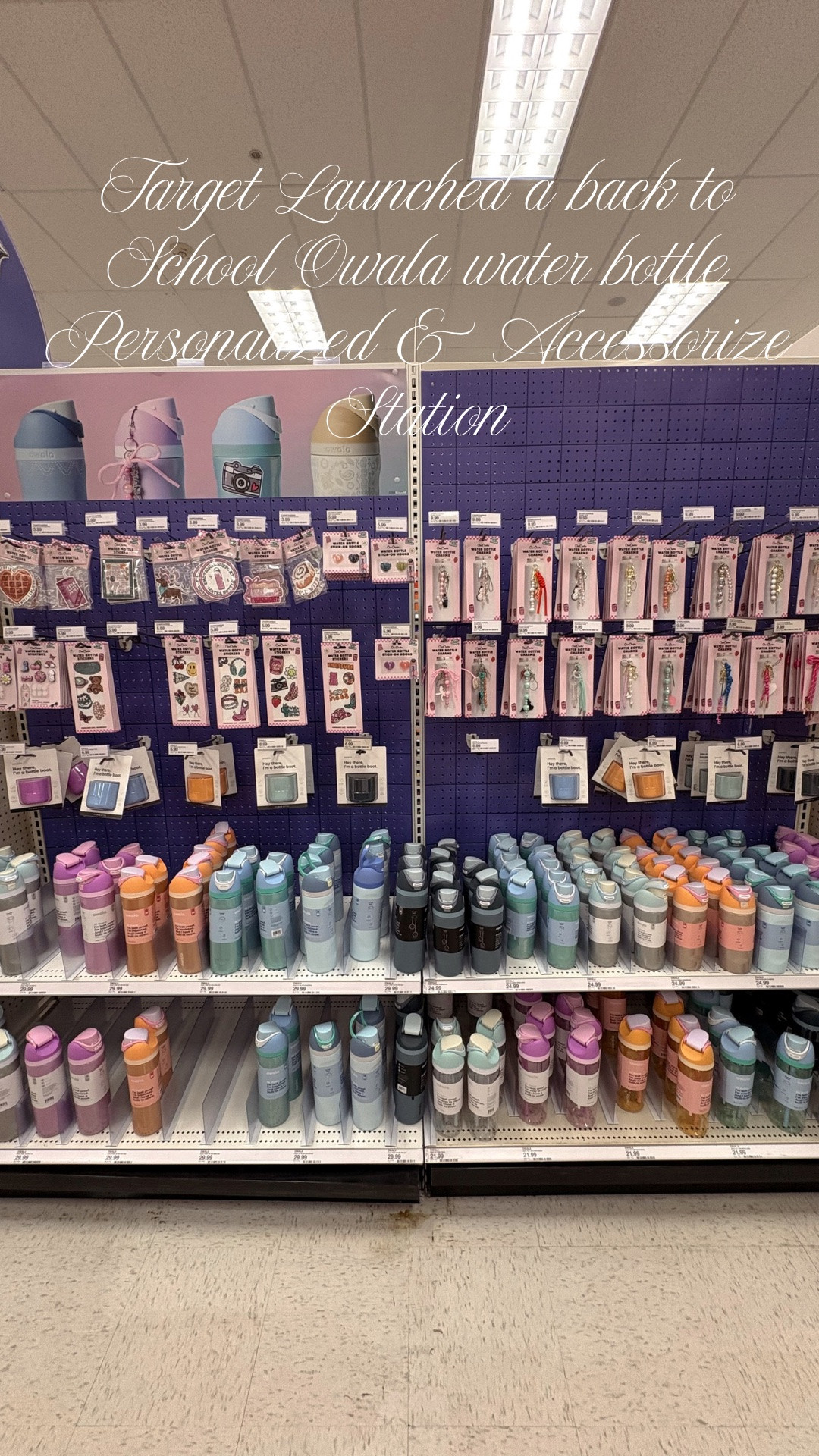 When target launch’s an Owala back to school water bottle personalize and accessorize station! 
I am obsessed I wish going back to school would have been this cool when I was a kid! This all has a high chance of selling out so don’t miss out on this for your kiddos!
#target #targetfinds #backtoschool #backtoschoolfinds #waterbottle #accessories #bottlecharms #waterbottlecharms #accessorize #charms

#LTKSeasonal #LTKOver40 #LTKKids