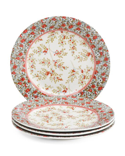 4pc Porcelain Laura Ashley Stockbridge Collectables Plates Giftset | TJ Maxx