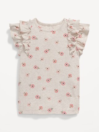 Flutter-Sleeve Rib-Knit Top for Toddler Girls | Old Navy (US)