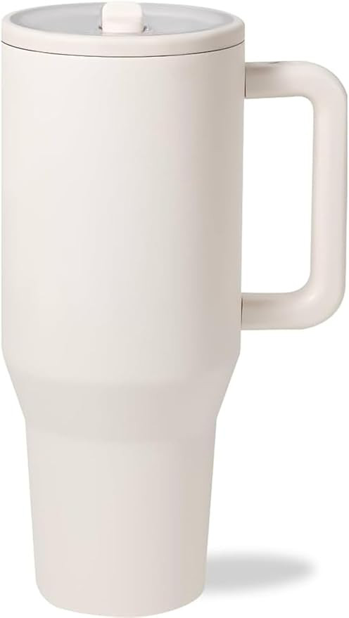 Modern 40 oz Tumbler with Handle & Simple Flip Straw - Car Cup Holders, Leak Resistant Water Bott... | Amazon (US)