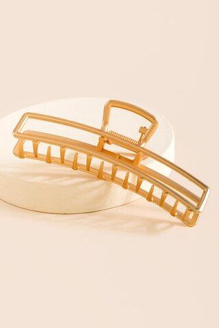 Fallon Solid Matte Rectangle Claw Clip  - francesca's | Francesca's