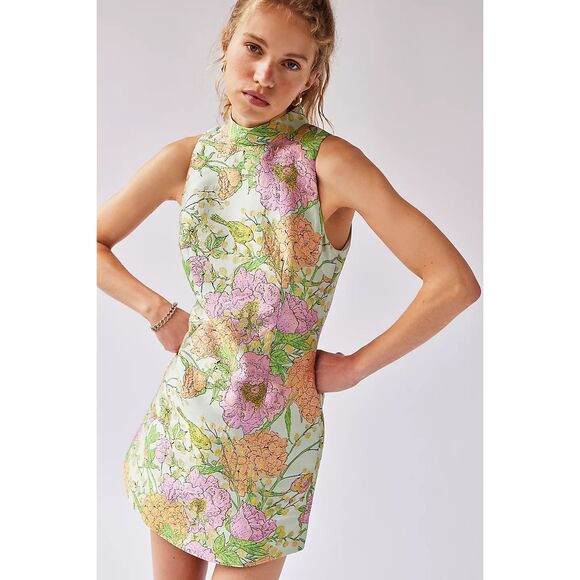 ELLIATT Sunbeam Mini Dress In Green Floral Wedding Guest Cocktail size S  NWT | Poshmark