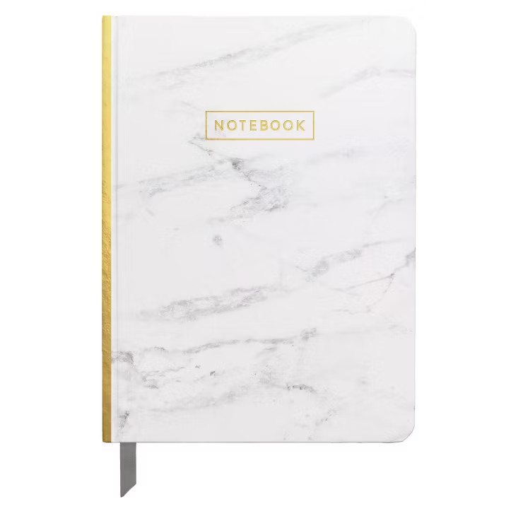 Lined Journal 5"x 7.25" Marble with Gold Foil - DesignWorks Ink | Target