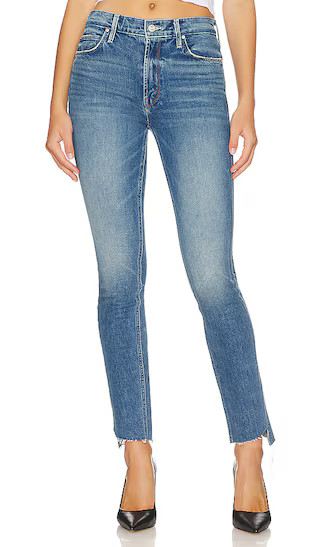 MOTHER The Mid Rise Dazzler Ankle Step Fray in Blue. - size 30 (also in 31, 34) | Revolve Clothing (Global)