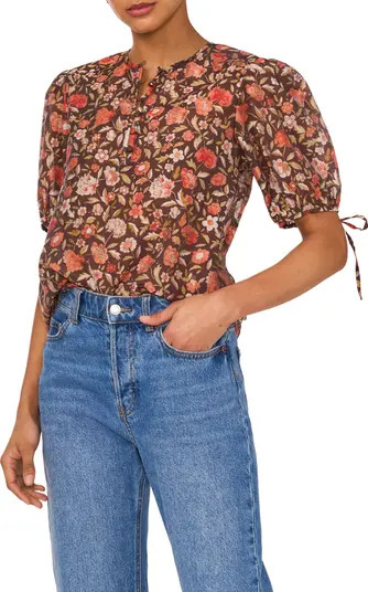 1.STATE Floral Puff Sleeve Top | Nordstrom | Nordstrom