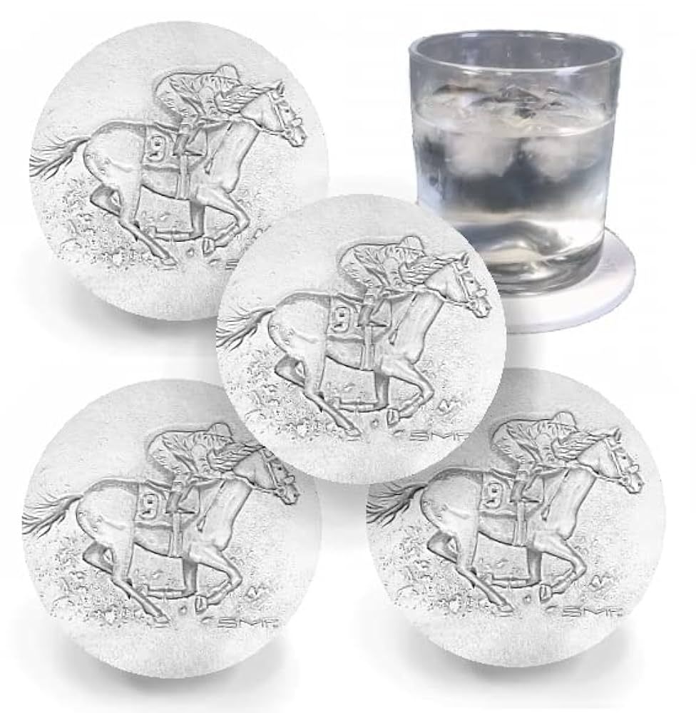 Derby Absorbent Drink Coaster set - Handmade by McCarter Coasters - 4.38 inch (4pc) | Amazon (US)