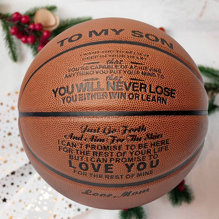 Custom Outdoor Basketball Gift for Son Engraved Personalized 29.5" Birthday Graduation Back to Schoo | Amazon (US)