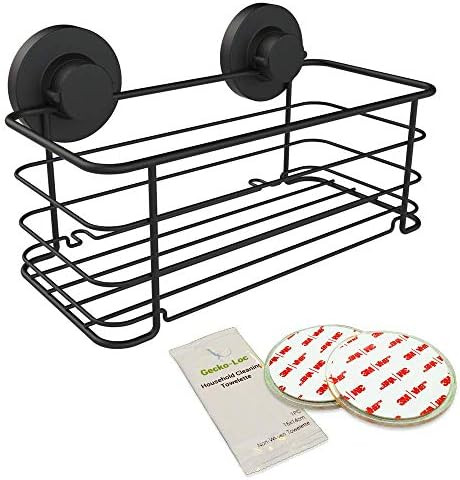 Gecko-Loc Super Suction Cup Shower Caddy Bath Wall Shelf, Large Deep Bathroom Shampoo, Conditioner a | Amazon (US)