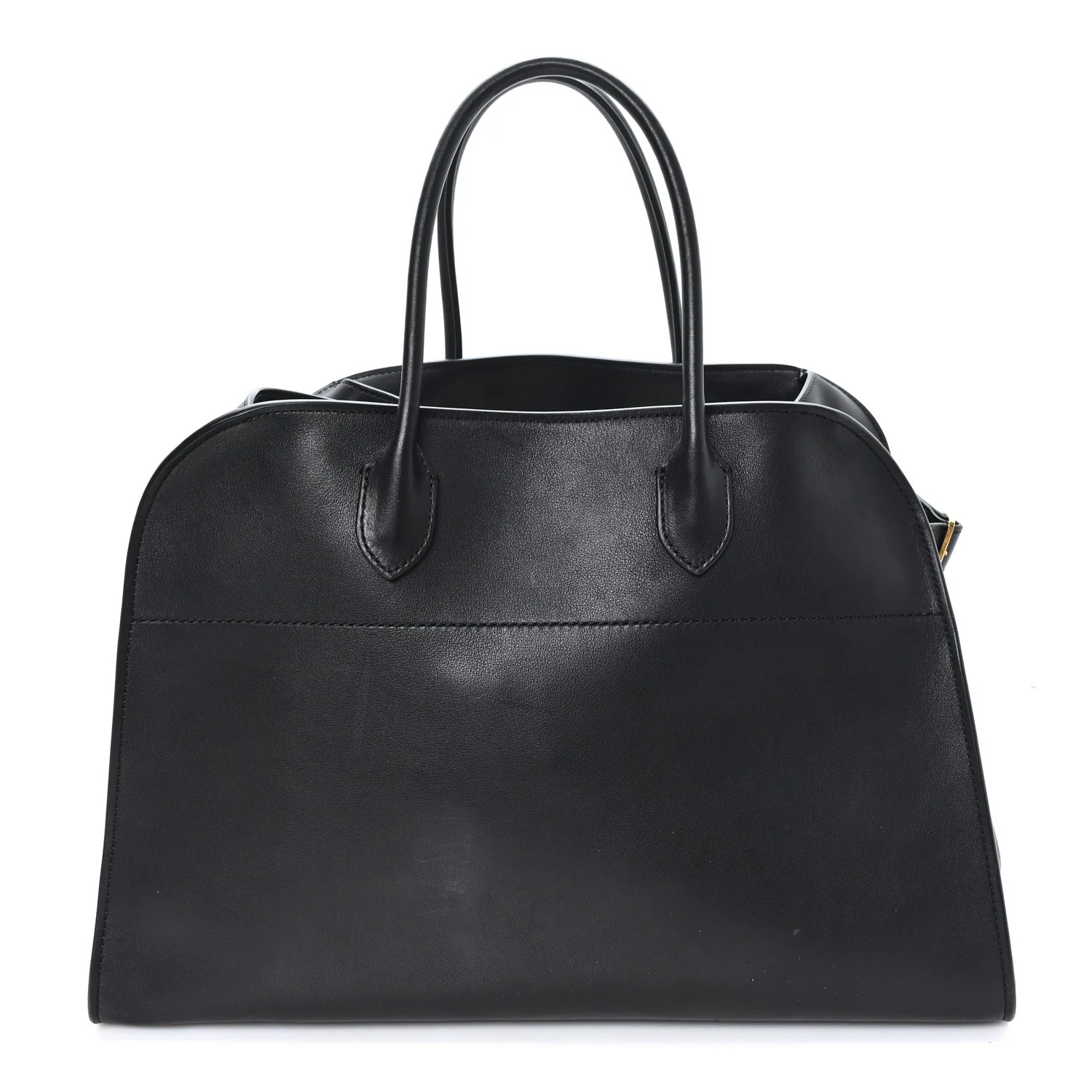Polished Saddle Calfskin Soft Margaux 15 Black | FASHIONPHILE (US)