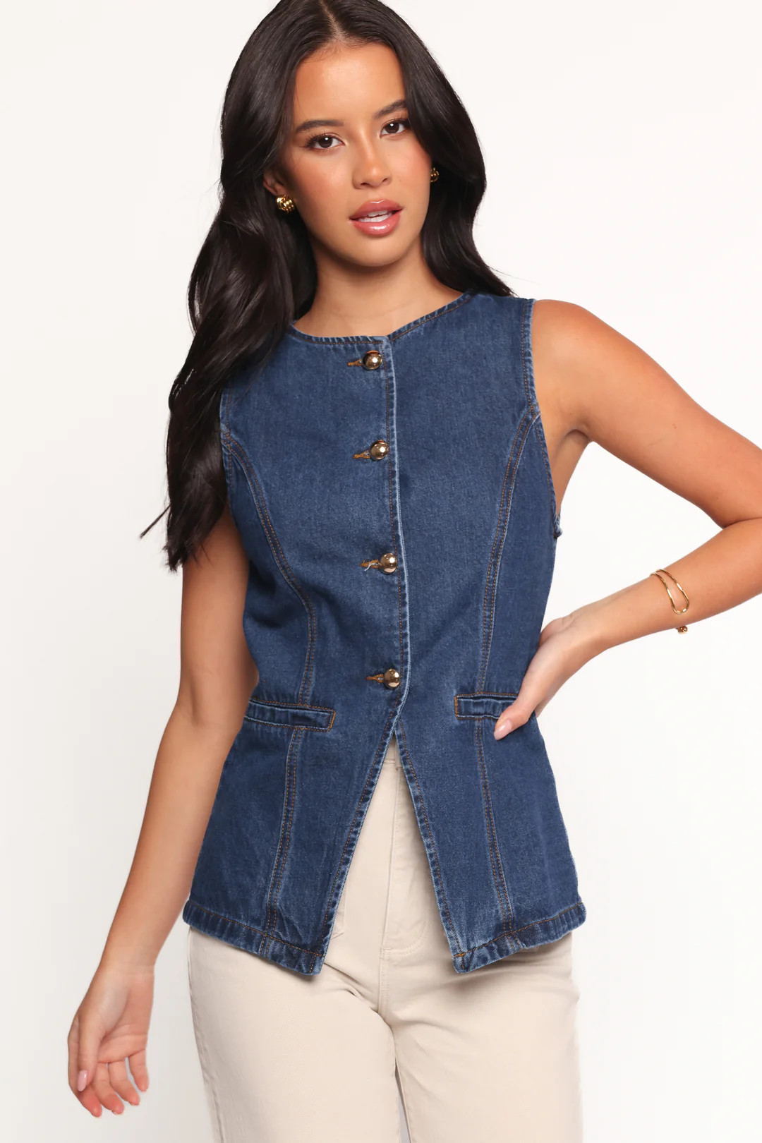 Nessa Denim Vest - Blue | Petal & Pup (US)