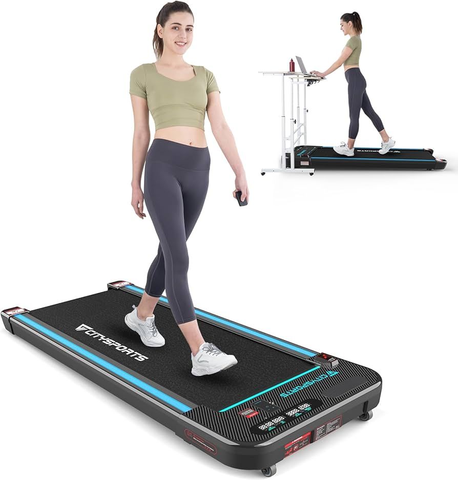 CITYSPORTS Treadmill 440W Motor,Electric Walking Machine Bluetooth Built-in Speakers,Adjustable S... | Amazon (UK)