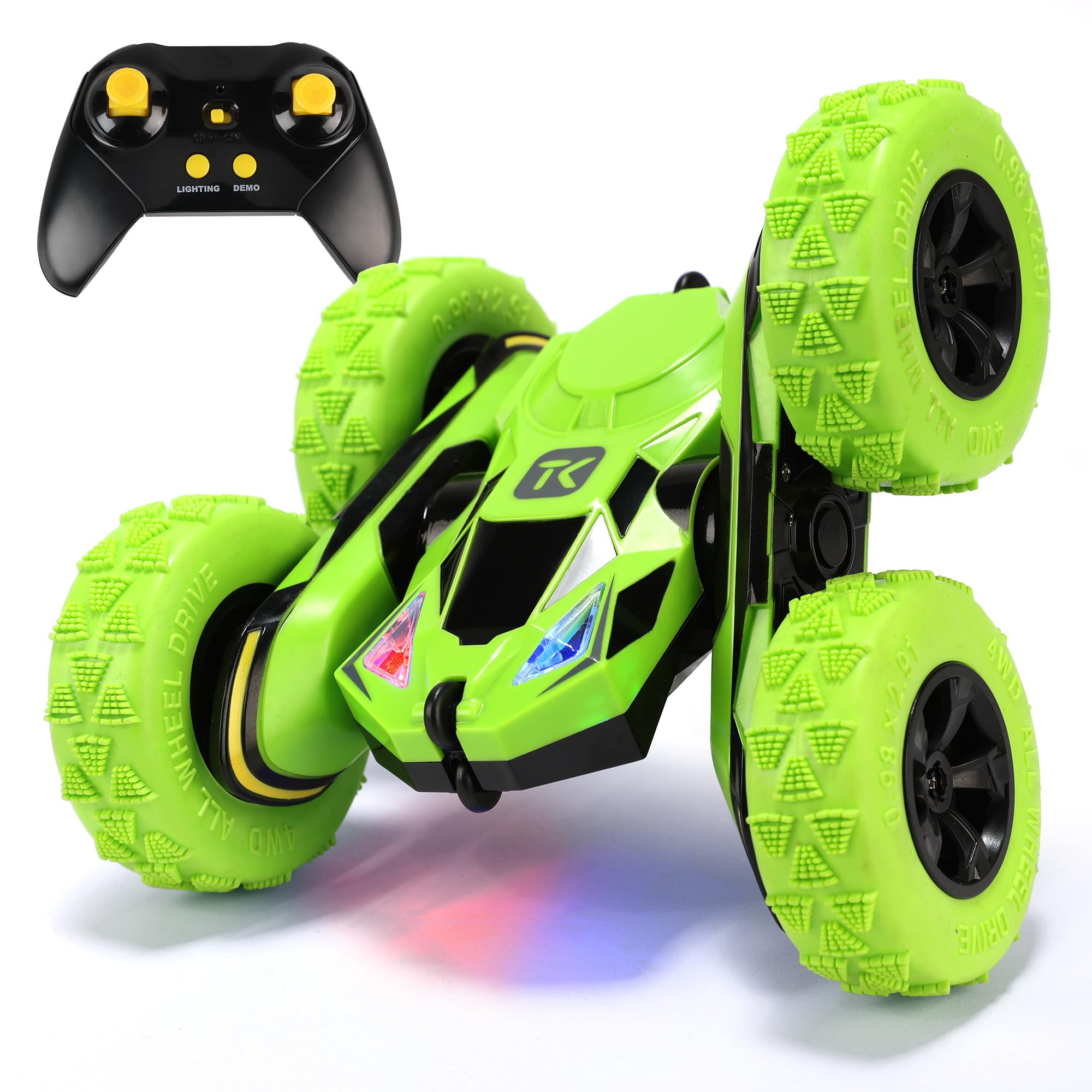 Threeking RC Stunt Cars Remote Control Car Double-Sided Driving 360-degree Flips Rotating Car Toy... | Amazon (US)