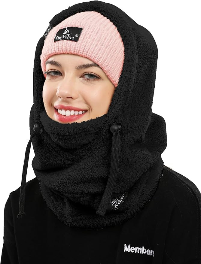 Shy Velvet Balaclava Wind-Resistant Winter Face Mask,Fleece Ski Mask for Men and Women,Warm Face ... | Amazon (US)
