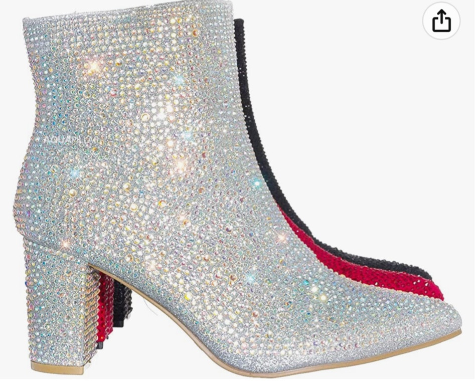 This is cute booties from Amazon for New Year's Eve #newyears #newyearseve #heel #boot #newyearsoutfit 

#LTKHoliday #LTKSeasonal #LTKFind