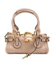 Made In Italy Leather Small Paddington Padlock Shoulder Bag | TJ Maxx