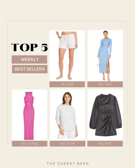 Weekly top 5! Loving this Target lounge set! Gorgeous blue Revolve dress and Skims dress! This Abercrombie mini satin dress is sold out in the green but still available in black! 

#LTKstyletip #LTKbeauty #LTKFind