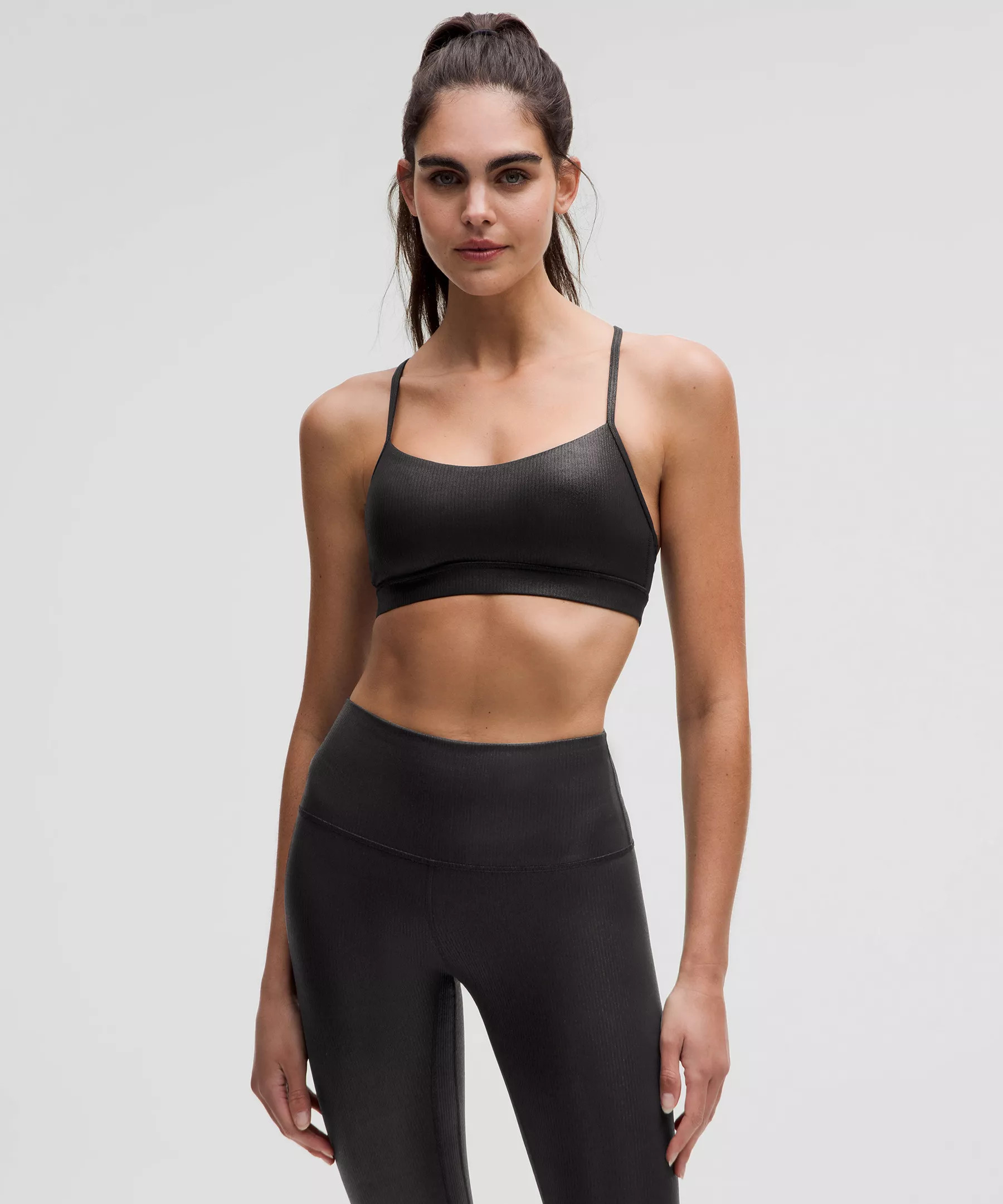 Flow Y Bra Nulu Light Support, A–C Cups *Ribbed Shine | Women's Bras | lululemon | Lululemon (US)