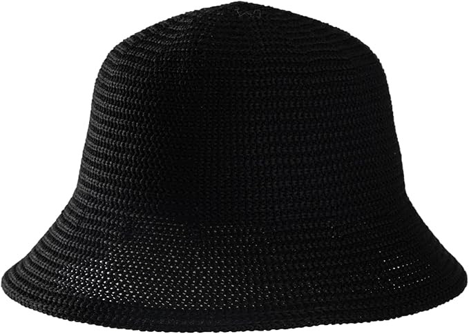 MEINICIY Womens Bucket Hat, Beach Sun Hat for Women, Bamboo Mesh Woven Foldable Packable | Amazon (US)