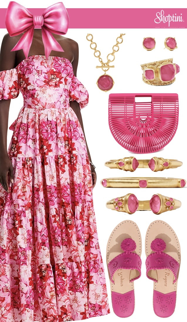 Summer garden party dress / pink floral dress / pink outfits / pink girls / summer sandals/ Jack rogers / bridal shower dress / baby shower dress 

#LTKStyleTip #LTKParties #LTKFindsUnder100