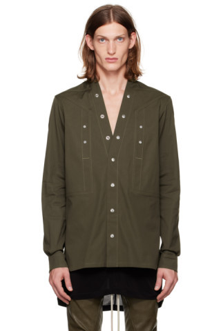 Rick Owens - Khaki Fogpocket Shirt | SSENSE