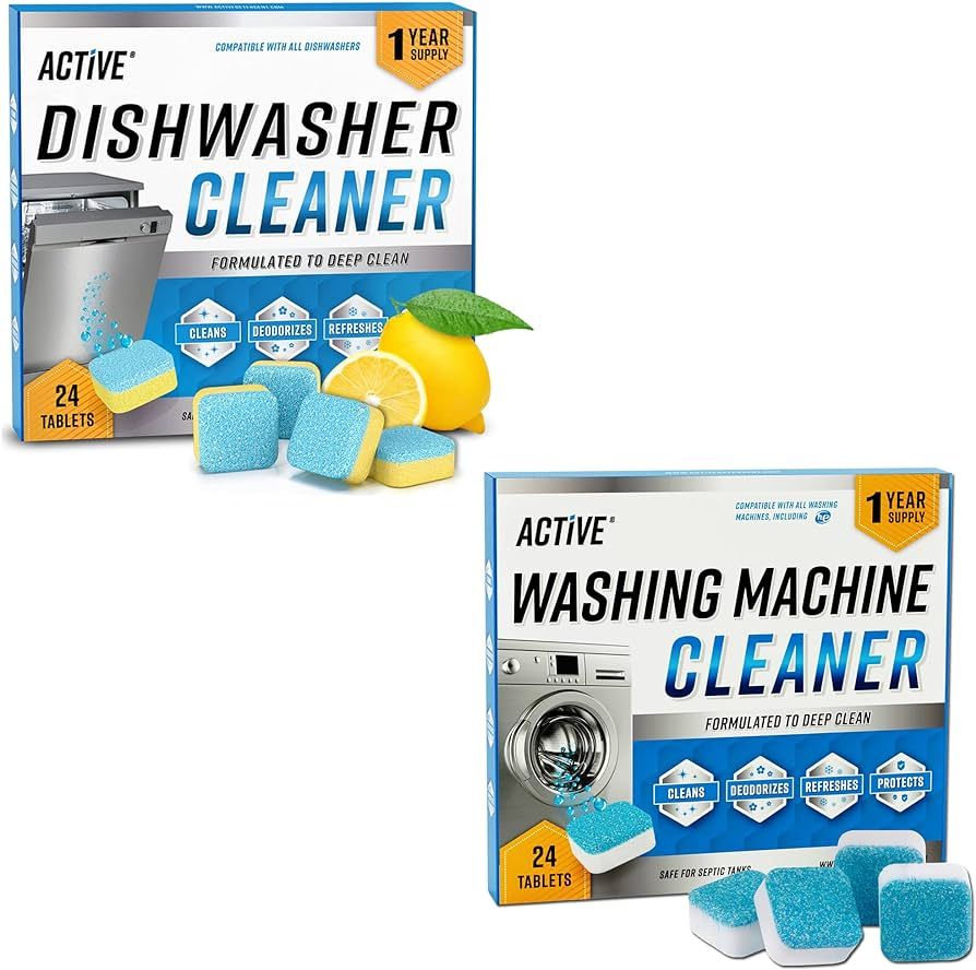 Washing Machine And Dishwasher Cleaning Tablets Bundle - Includes 12 Month Supply Dishwasher Clea... | Amazon (US)