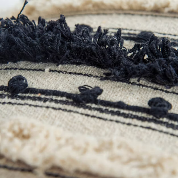 14"x26" Oversized Poly-Filled Striped Lumbar Throw Pillow Black/Ivory - Rizzy Home | Target