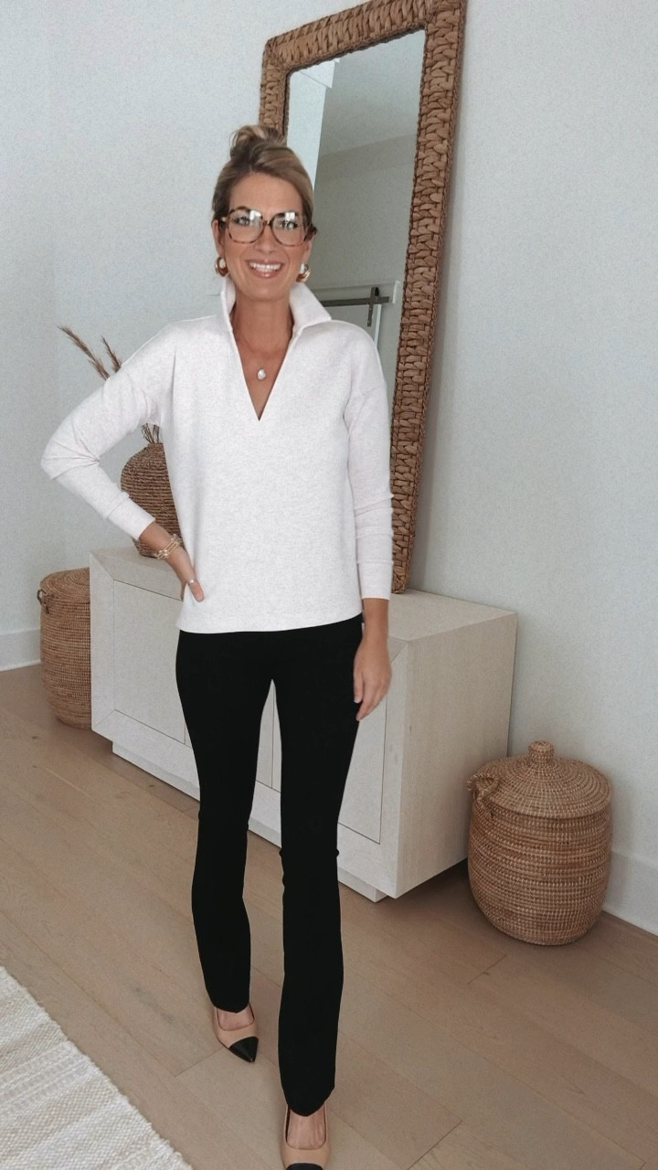 Use my discount code RACHELXSPANX on these tops and pants. I have xs in the tops and xs tall in the micro flare and small tall in the cropped kick flare pant. These have coresure technology for a comfortable and confident fit!  I am 5’11” for reference.  #spanxpartner 

#LTKWorkwear #LTKVideo #LTKOver40