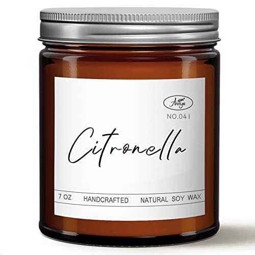 Citronella Scented Candles,Citronella Candles Outdoor/Indoor, Soy Candle for Home Scented,Summer Candle Gifts for Women/Men/Friends, as Birthday/Holiday/Relaxation Gifts (7oz) | Amazon (US)