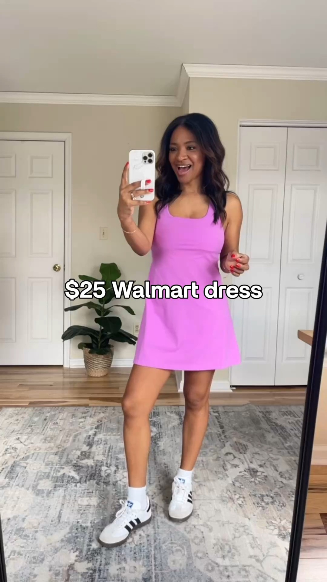 Wearing a small and the dress fits TTS. Size 1/2 down in the Adidas. 

#LTKActive #LTKgrwm #LTKOver40