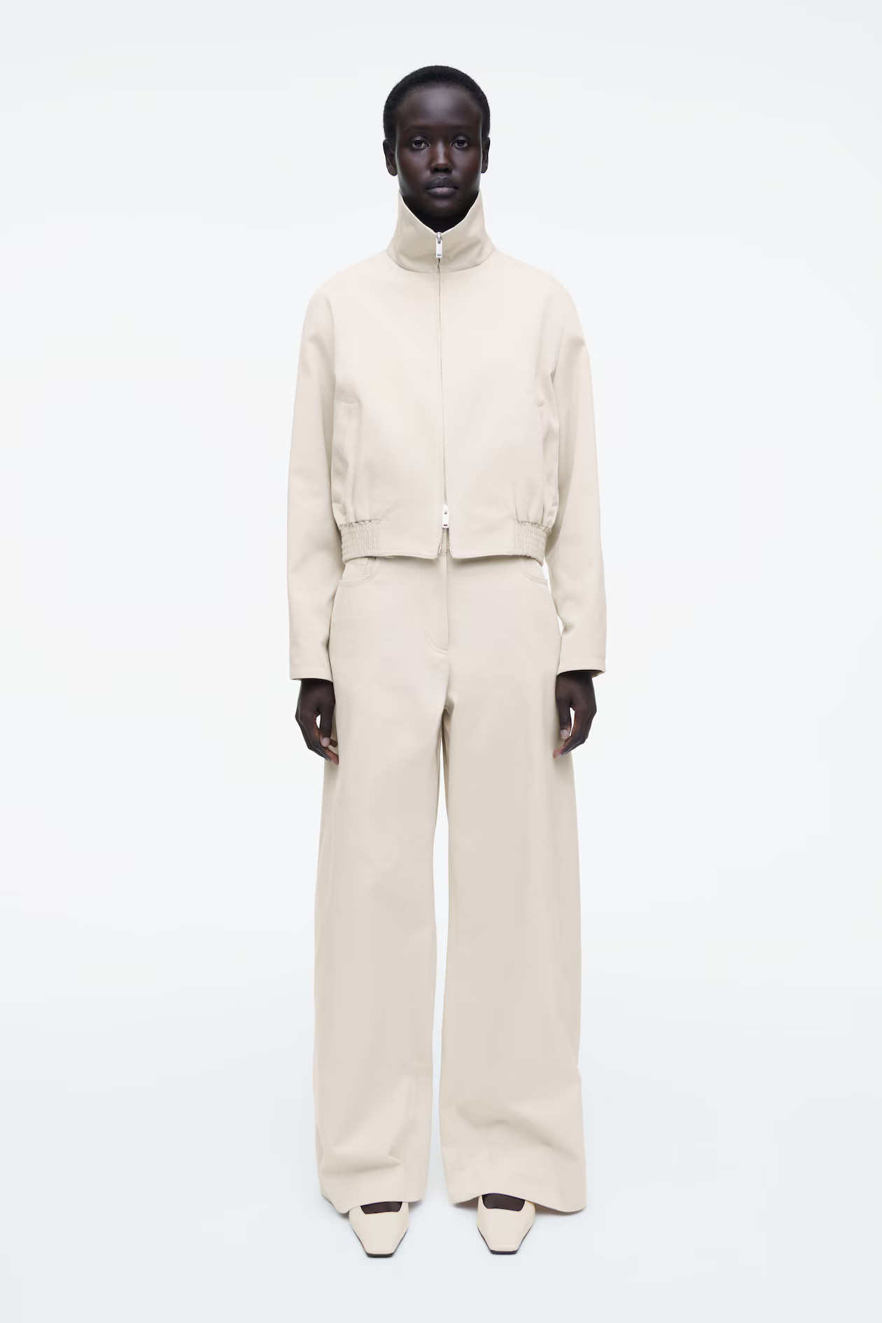 WIDE-LEG COTTON PANTS - LIGHT BEIGE | COS | COS (EU)