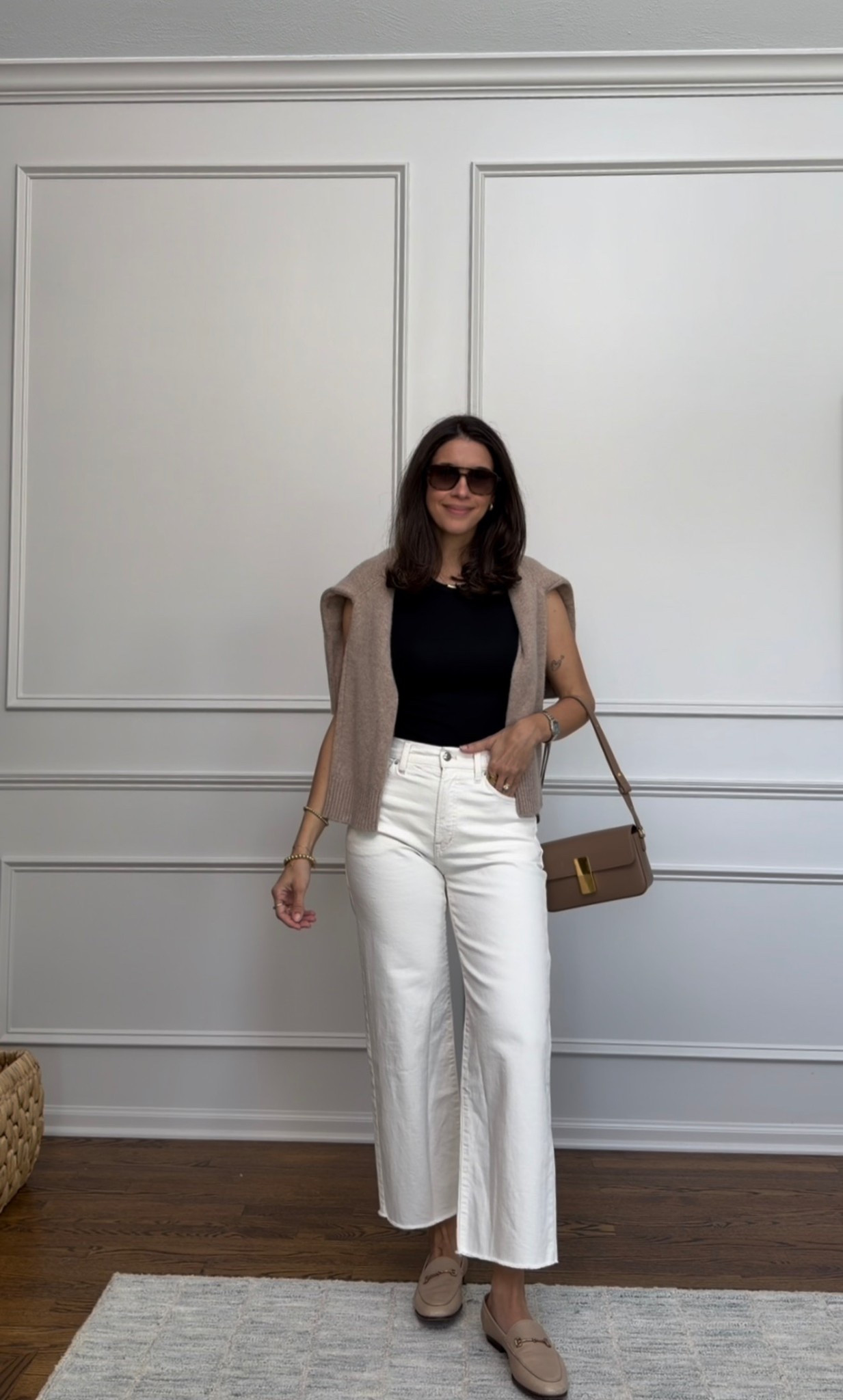 These are the Wide-Leg Crop in a soft ecru (not a harsh white), which makes them so easy to style with everything in your closet. High-rise, super flattering, and structured with a little stretch so they still feel comfortable all day. The cropped length is perfect with flats, loafers, or sneakers for everyday outfits. Size & fit: wearing my regular size 27 (TTS). High-rise with a relaxed wide leg and cropped inseam. #LTKgrwm #LTKootd

#LTKSeasonal