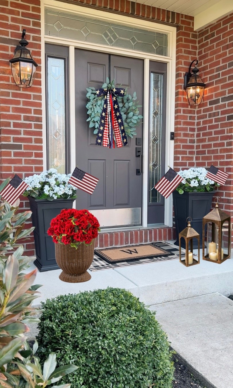 Memorial day / Fourth of July front porch idea! 

#LTKHome #LTKSeasonal #LTKmomlife