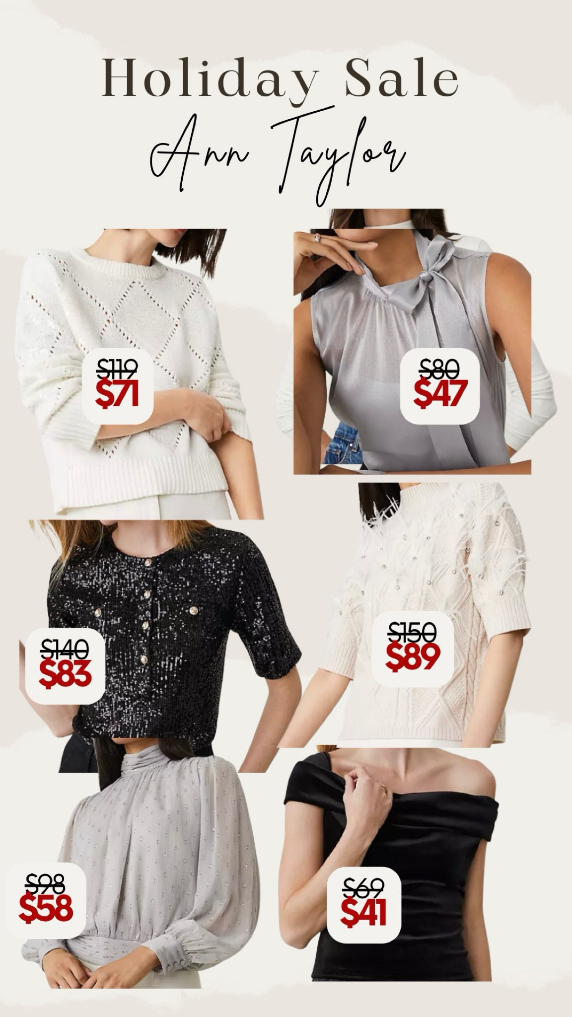 Holiday looks from Ann Taylor!

Holiday, Christmas, party, workwear, office, sweater, sequin, white, winter, bow

#LTKFindsUnder100 #LTKWorkwear #LTKHoliday