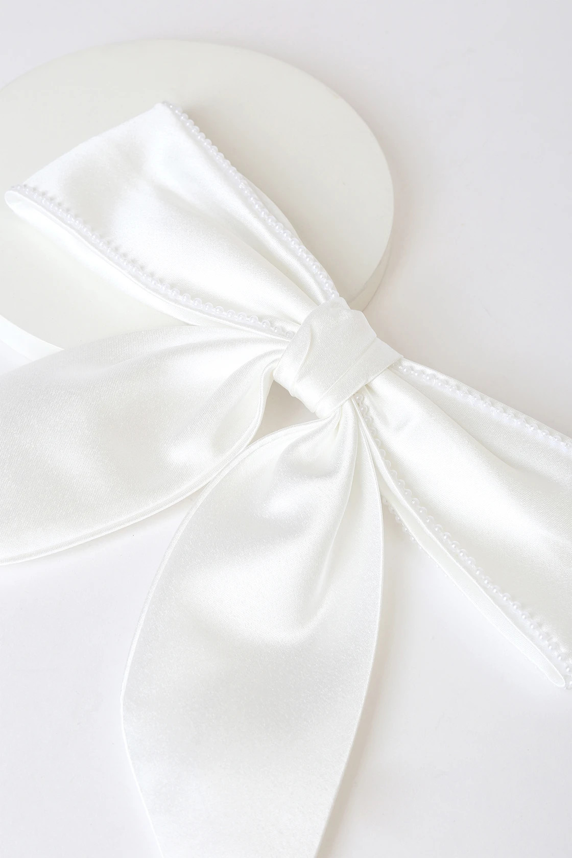 As Long as You Love Me White Satin Pearl Oversized Bow | Lulus (US)